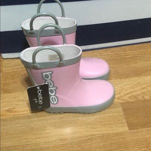 Bebe toddler rain boots sz M (7/8)
